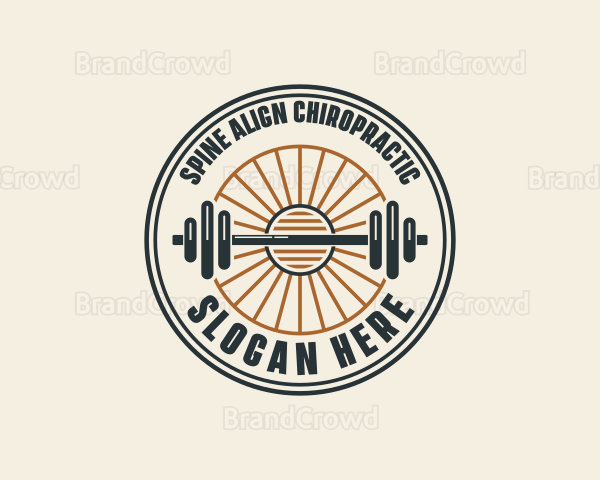 Barbell Gym Workout Trainer Logo