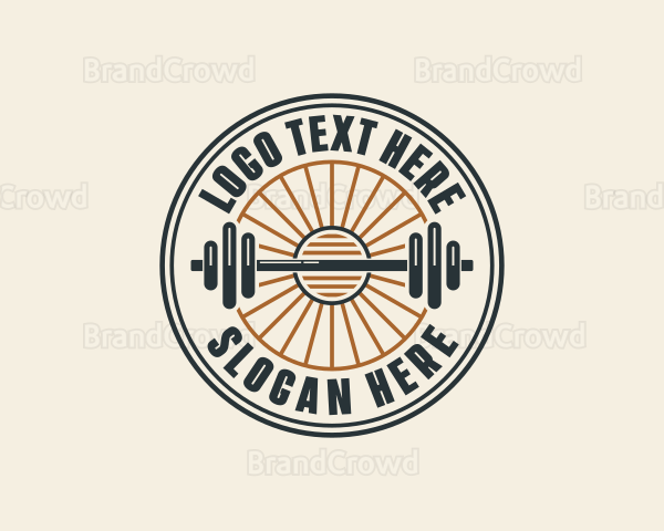 Barbell Gym Workout Logo