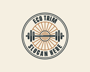 Barbell Gym Workout Trainer Logo