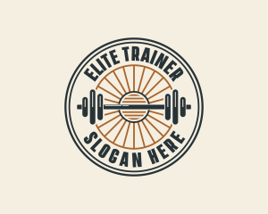 Barbell Gym Workout Trainer Logo