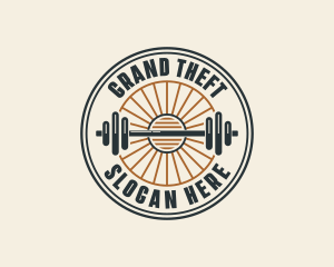 Bodybuilding - Barbell Gym Workout logo design
