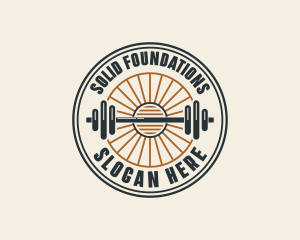 Crossfit - Barbell Gym Workout logo design