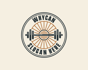 Bodybuilder - Barbell Gym Workout logo design
