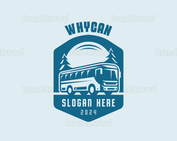 Travel Bus Tourism Logo