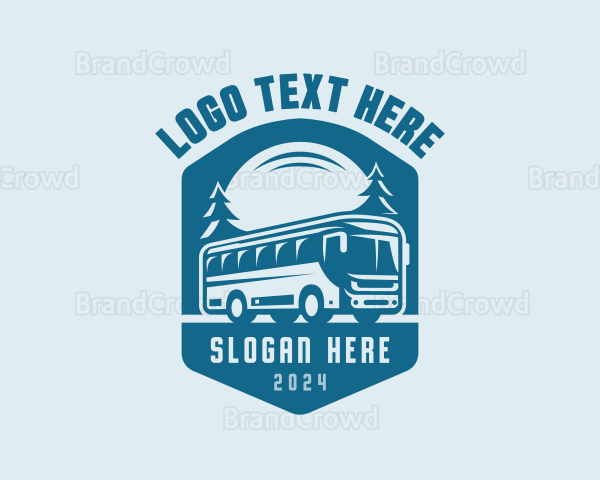 Travel Bus Tourism Logo