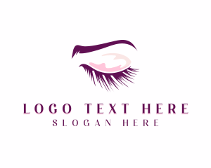 Eyelash Perm - Beauty Eyelash Cosmetics logo design