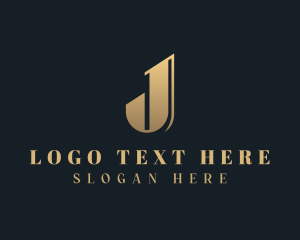 Letter J - Golden Finance Firm logo design