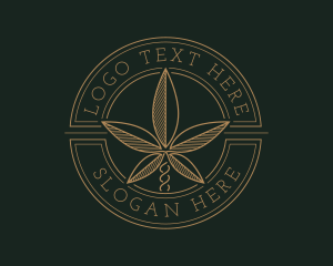 Ganja - Marijuana Hemp Weed logo design