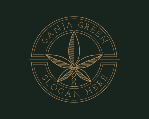 Marijuana Hemp Weed logo design