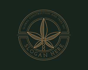 Organic - Marijuana Hemp Weed logo design