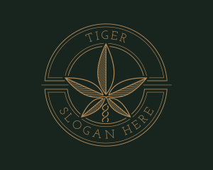 Botanical - Marijuana Hemp Weed logo design