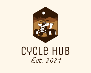 Bike - Desert Quad Biking logo design