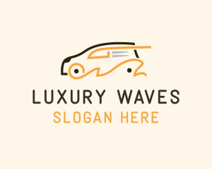 Car Wave Lines logo design