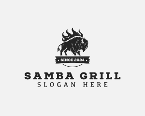 Cow Barbecue Grill logo design