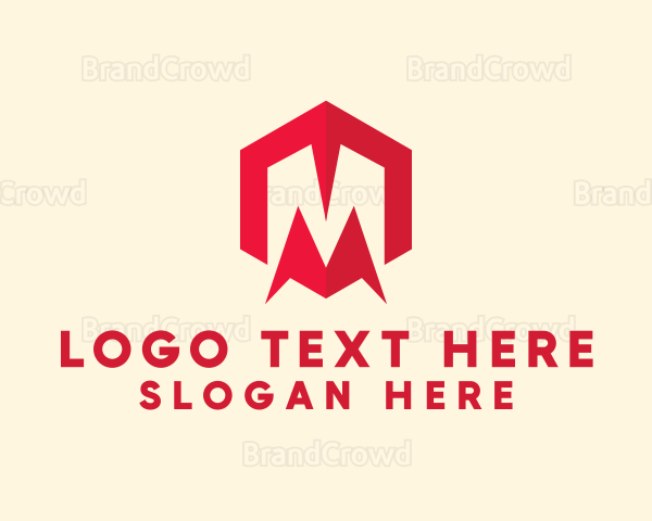 Tech Hexagon Letter M Logo