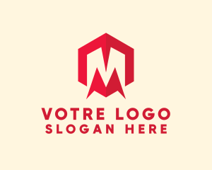 Commercial - Tech Hexagon Letter M logo design