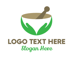 Mortar & Pestle Hands Logo