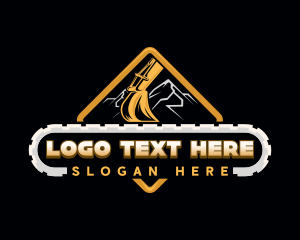 Industrial - Excavator Mining Machinery logo design