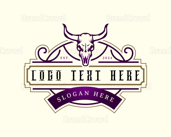 Cattle Skull Rodeo Logo