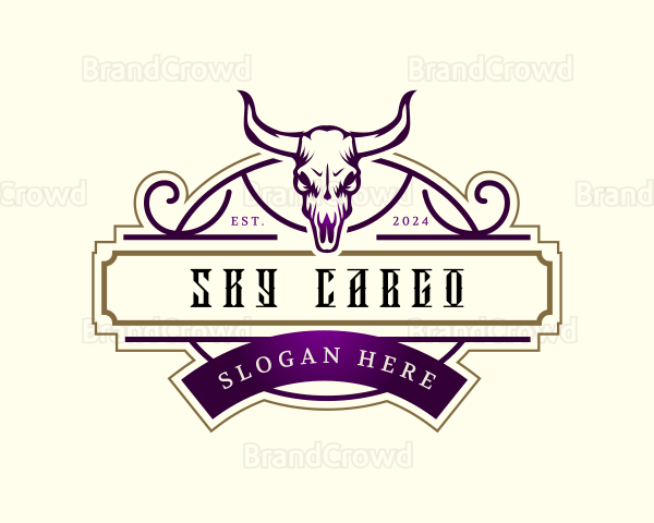 Cattle Skull Rodeo Logo