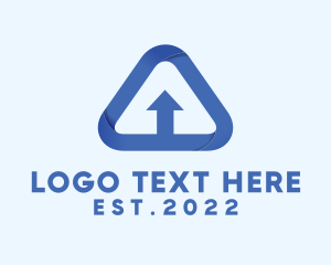 Upload - Arrow Letter A logo design