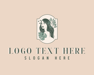 Hair - Beauty Leaf Woman logo design