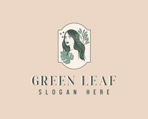 Beauty Leaf Woman logo design