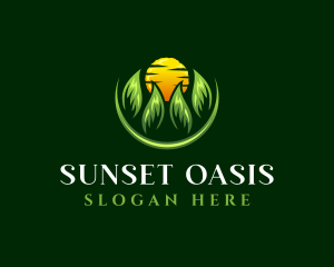 Sunset Leaf Environment logo design