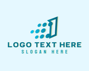 Jersey Number - Modern Tech Letter I logo design