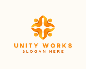 Collaboration - People Cooperative Unity logo design