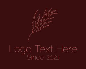 Simplistic - Dainty Branch Outline logo design
