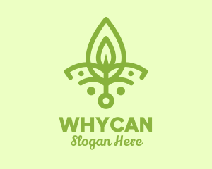 Green Yoga Leaf  Logo