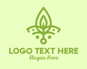 Yoga - Green Yoga Leaf logo design