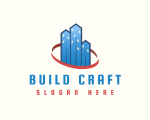 Skyscraper Building Realty logo design