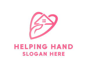 Assistance - Heart House Helping Hand logo design