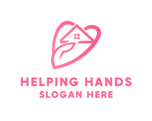 Assistance - Heart House Helping Hand logo design