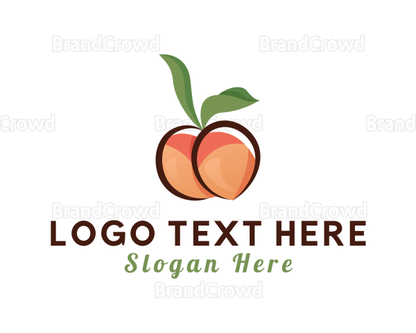 Seductive Peach Fruit Logo