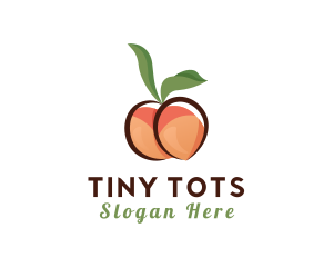 Seductive Peach Fruit Logo