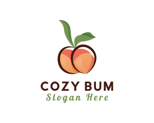 Seductive Peach Fruit logo design