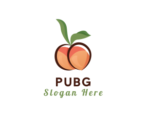 Sexy - Seductive Peach Fruit logo design
