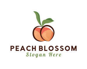 Seductive Peach Fruit logo design