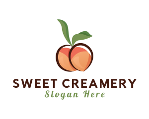 Seductive Peach Fruit logo design