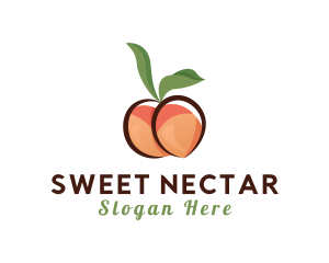 Seductive Peach Fruit logo design