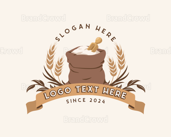 Wheat Flour Grain Sack Logo