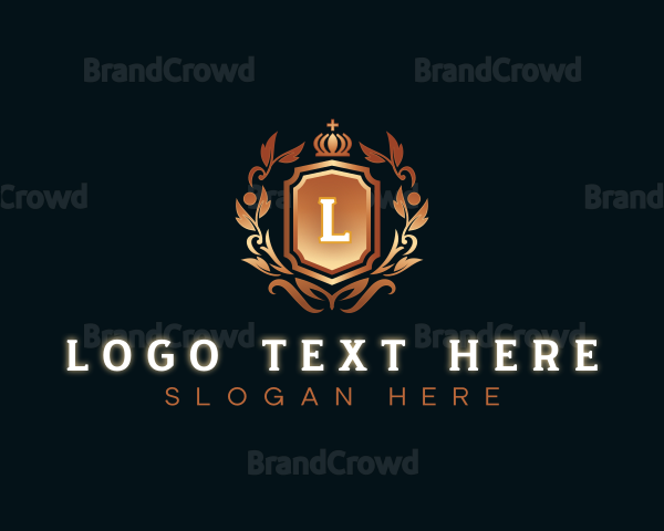 Luxury Floral Shield Logo