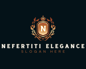 Luxury Floral Shield logo design