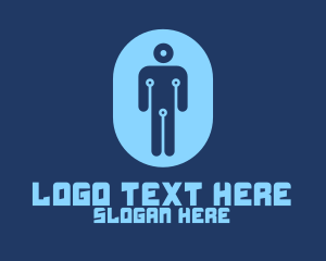 Biology - Modern Blue Man logo design