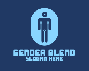 Gender - Modern Blue Man logo design