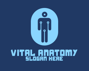 Anatomy - Modern Blue Man logo design