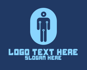 Figure - Modern Blue Man logo design